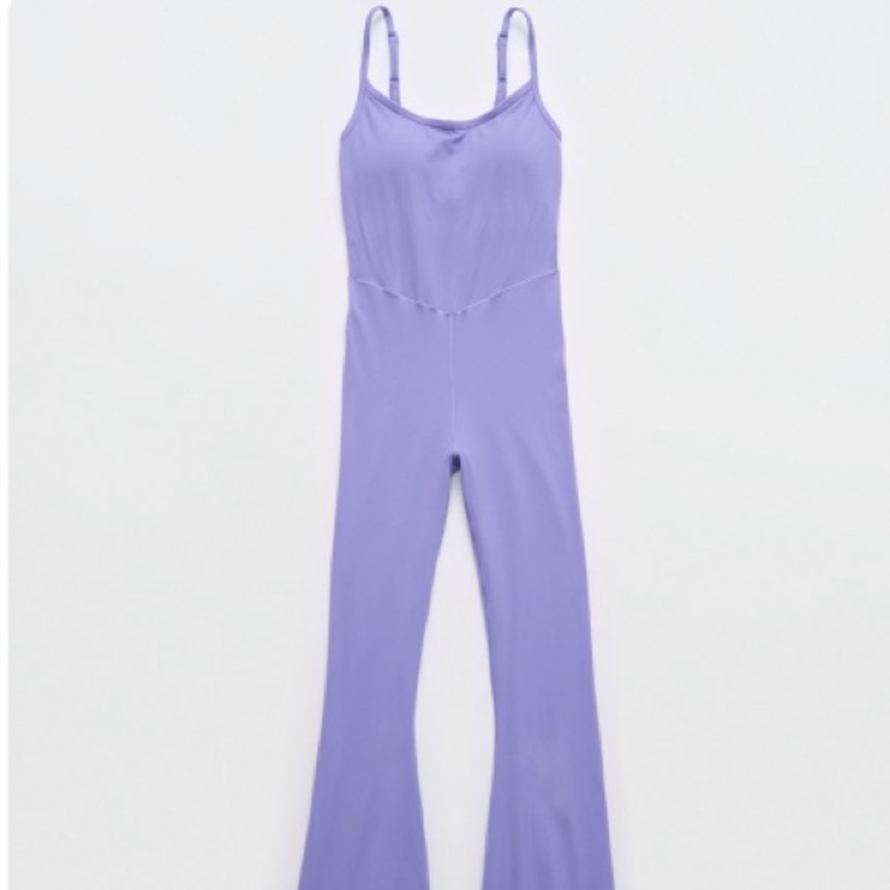 Aerie Offline Xtra Flare Lavender Jumpsuit